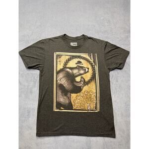 Curbside Large Graphic T-Shirt Bear & Mouse Koenig Black/Brown Size Medium